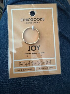 ETHICGOODS JOY 14K Gold Plated Adjustable Ring - Gold